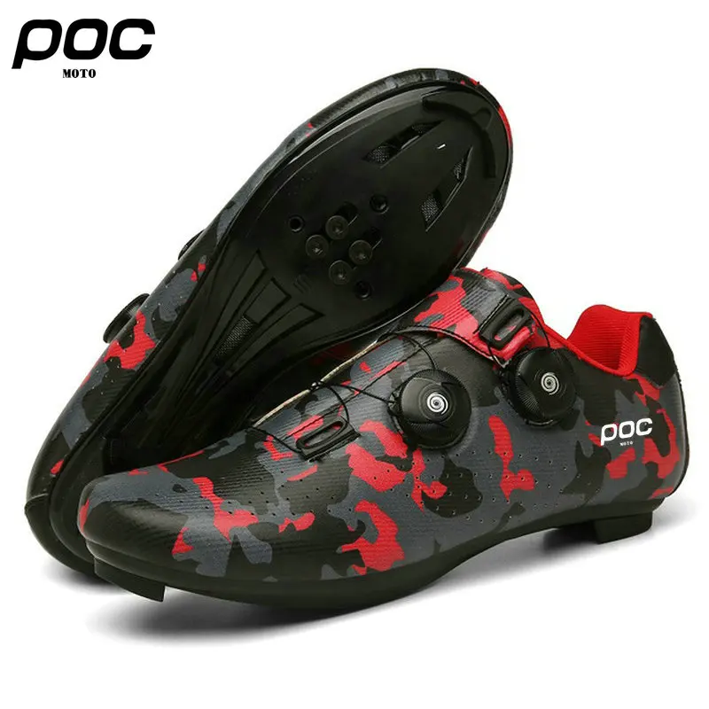 Cycling Shoes Moto Poc MTB Flat Pedal Men Rubber Non-slip Mountain Bike Racing Cleatless