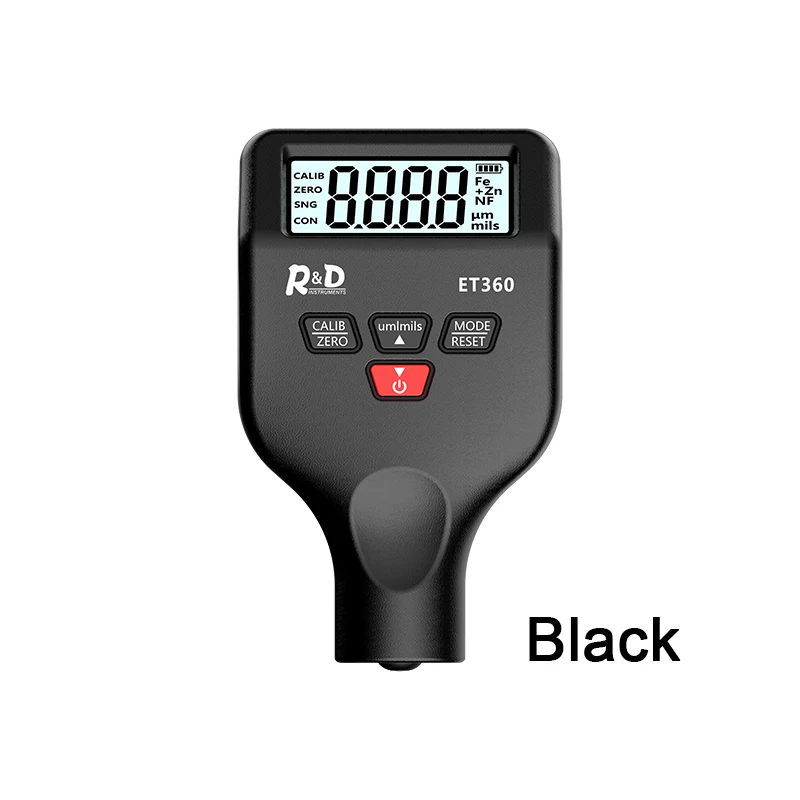 ET360 0-1500&mu;m Car Paint Thickness Meter High Precision Coating Thickness Gauge for Car Fe/NFe Fe+ Zn Russian Manual