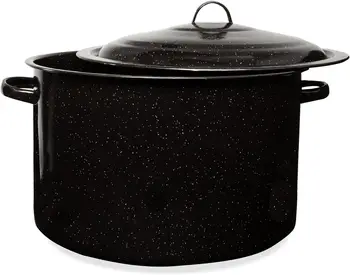 Stockpot, Nonstick Soup Pot With Lid, Speckled Enamel Ware Cookware, Large Stock Pot For Boiling and Cooking, 1