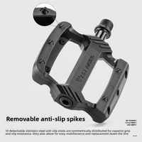 Pédales de vélo en nylon à 3 roulements WEST BIKING, pédales antidérapantes pour route/VTT 2