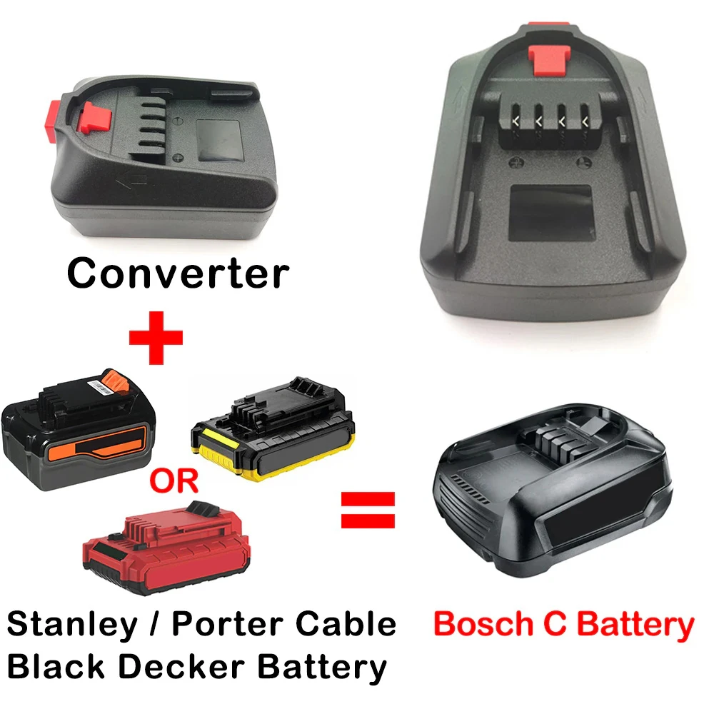 

For Black&Decker/Porter Cable/Stanley Li-ion Battery To Bosch PBA 18V Li-ion Battery Converter Adapter, Replace For Bosch C Tool