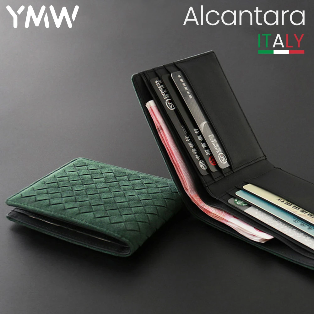 Ymw Alcantara Weave Wallet Women & Man Card Holder Bag Luxury Artificial  Leather Slim Cards Small Thin Card Package - Expanding Folders - AliExpress