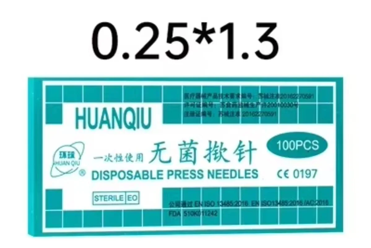 Sterile Ear Press Needle Auricular Acupuncture Needle Intradermal 0.25*1.3mm 1000pcs 10 boxes