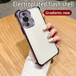 Durable Anti-Fall Four-Corner Airbag Soft Shell Phone Case for Huawei Nova12 Lite (4jfs purple)
