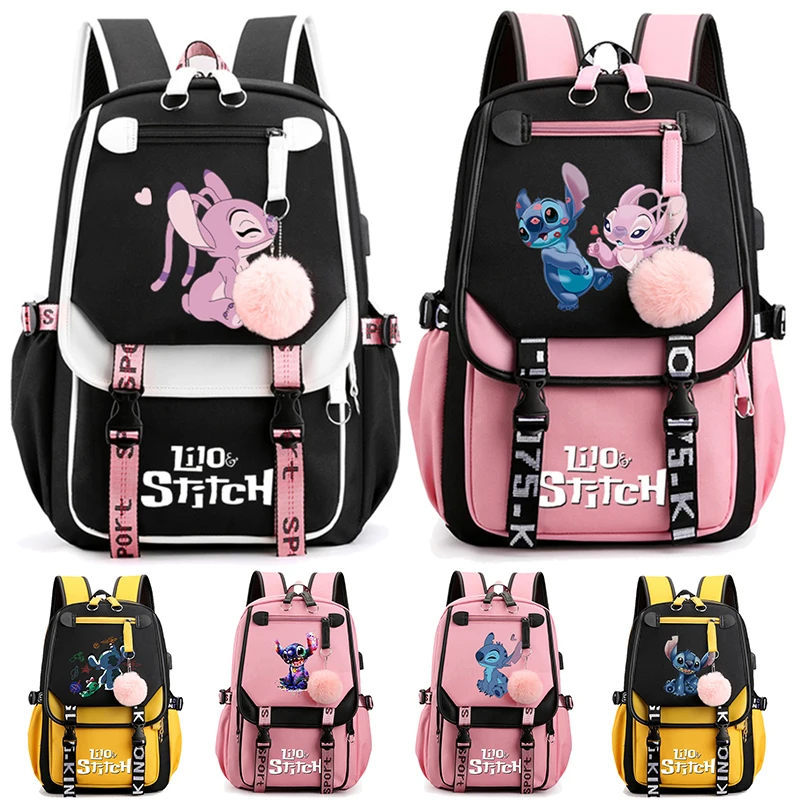 

Рюкзак из аниме «Лило Ститч», школьный ранец для подростков, для девочек и мальчиков, мультяшный