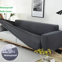 Gray Color Waterproof Sofa Cover Thicken Polar Fleece All-inclusive Slipcover L Shape Sectional Sofa Covers for Living Room 1