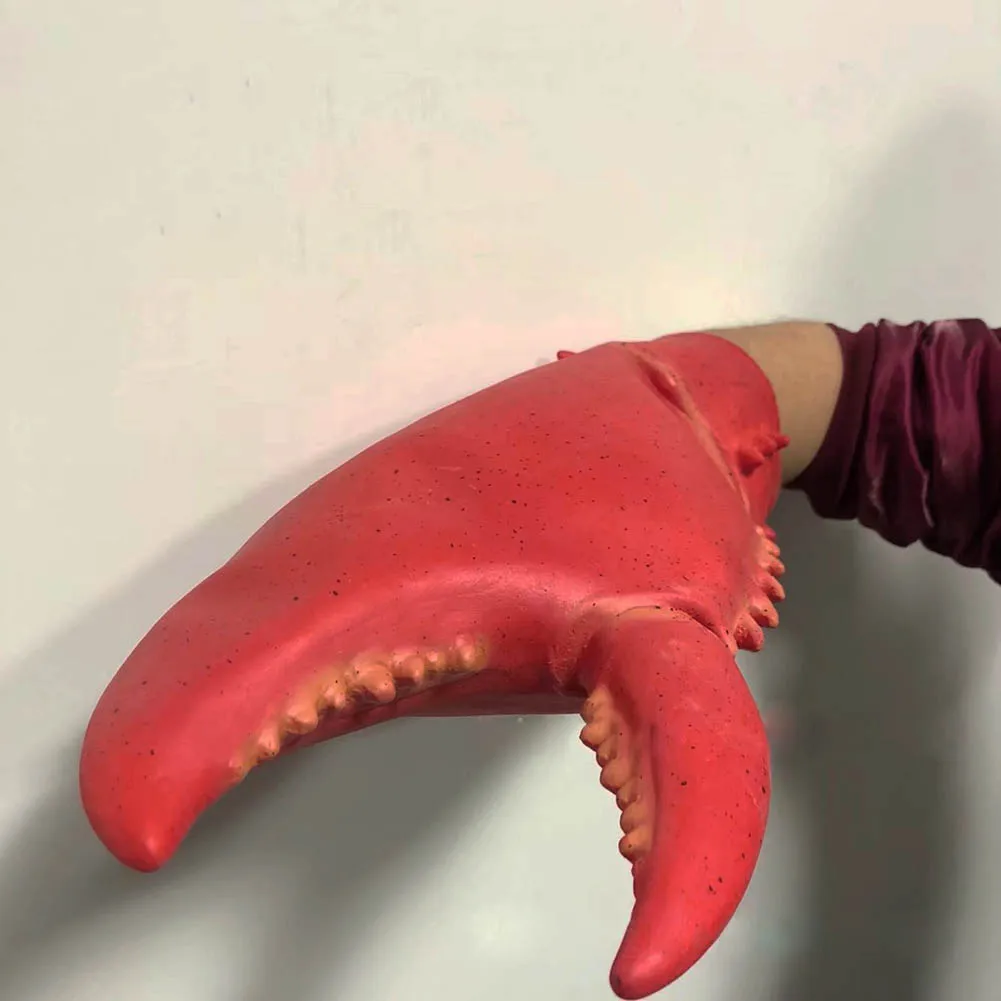 Crab Lobster Claws Gloves 1 Pair Cosplay Funny Party Latex Novelty Toy crab lobster gloves