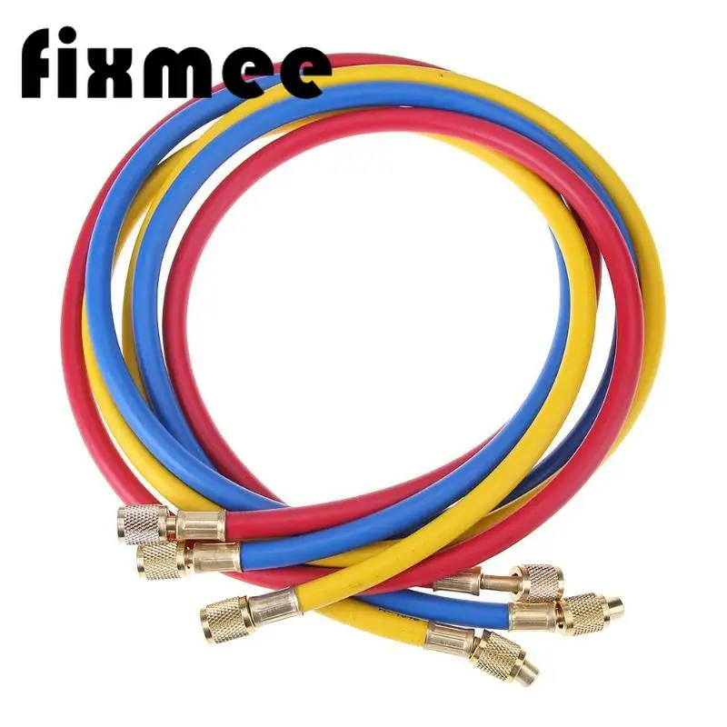 3pcs1mRefrigerationChargingHoses14SAEFemaleManifoldGaugeSet