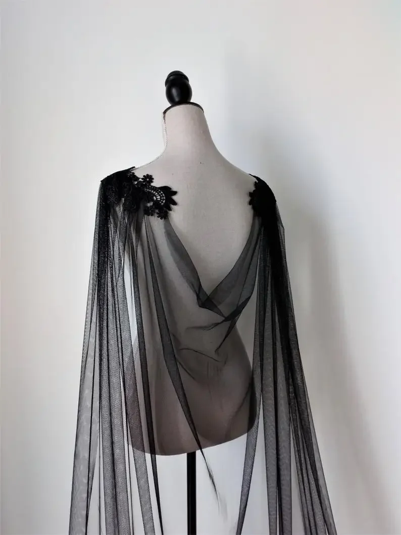 Lace Wedding Cathedral Cape Veil Bridal Accessories