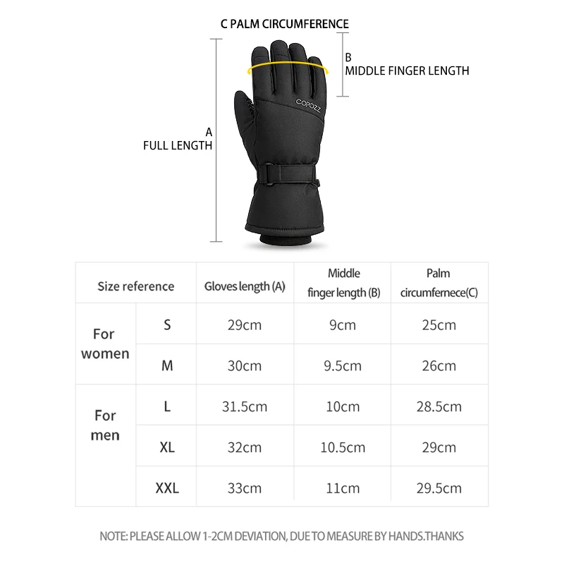 Waterproof Winter Ski Snow Gloves 6