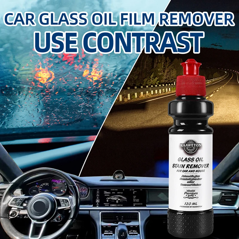 Car Glass Oil Film Cleaner Invisible Glass Cleaner 300ml Car Window Cleaner  Glass Polishing Kit With Cleaning Sponge For Auto - AliExpress