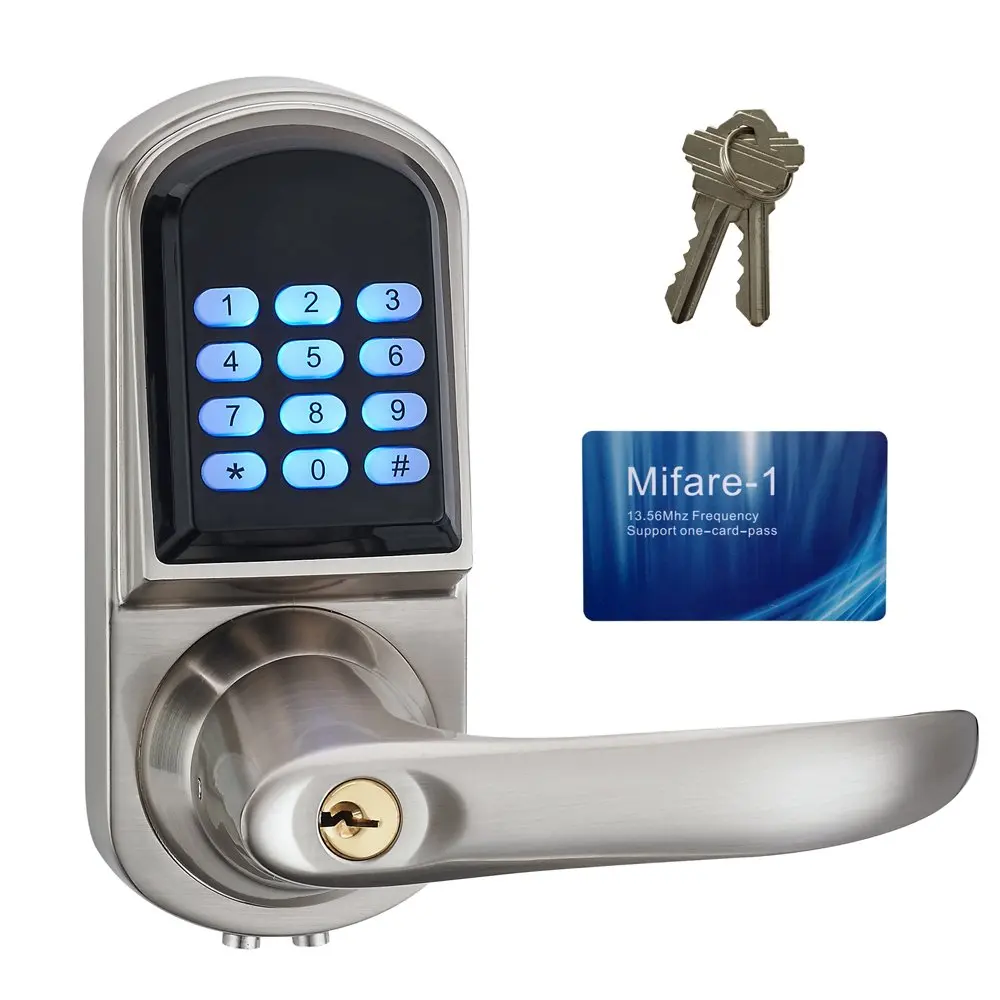 

Smart Deadbolt Keypad Code Keyless Entry Intelligent Electronic Digital Door Lock Password M1 Card & Keys