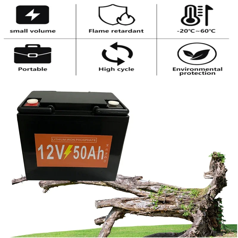 

12V 50Ah LiFePO Battery Pack Built-In BMS,for Sprayer, Electric Vehicle, LED Lamp Battery Andother Equipment Power Supply