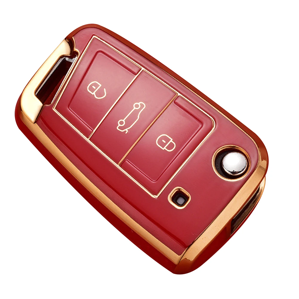 

TPU Car Key Case Cover for Golf Keys Anti Scratch Easy Installation Durable and High Strength White/Gray/Black Gold/Red