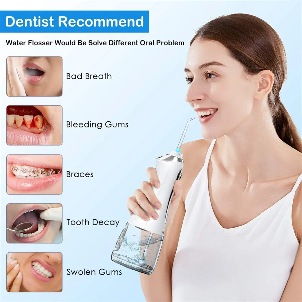 jato de flosser água dental usb recarregável