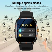 2025 Men's Smart Watch with Wireless Calling, Dual Straps (Stainless Steel+Silicone), Step Counter Flashlight & Message Reminder - Image 5