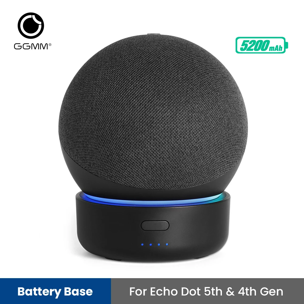 GGMM Battery Base for Echo Dot 5th Generation, Compatible with Alexa Echo  Dot 4/5th Gen, Blue (Not Include Speaker)