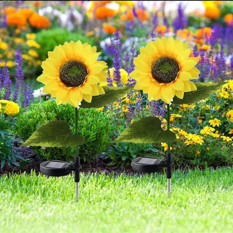 

Sunflower Solar Lights For Patio Lawn Yard Pathway Courtyard Garden Decor Waterproof LED Lamps Outdoor Decor Accessories