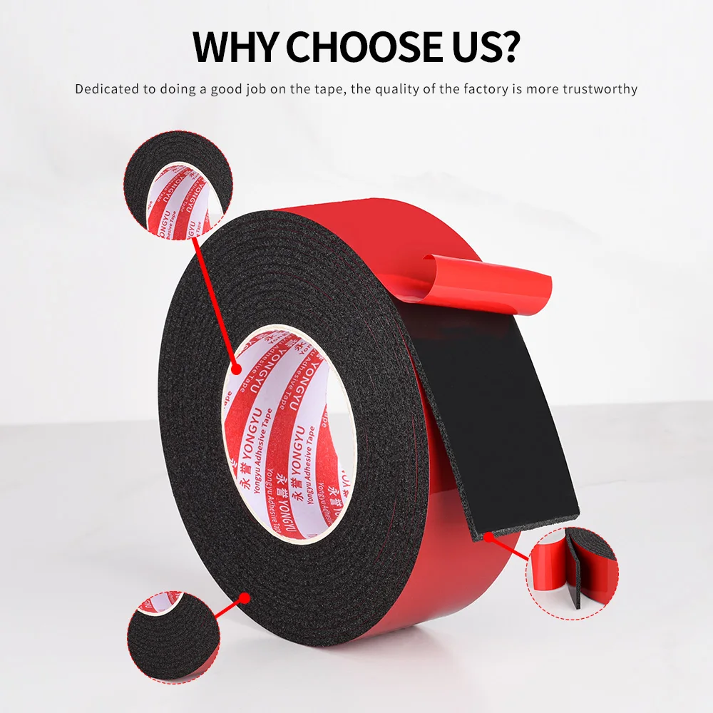 양면 테이프 검정색 폼 장식 고정 쿠션 충돌 감소 진동 감소 태블릿 휴대 전화 접착제