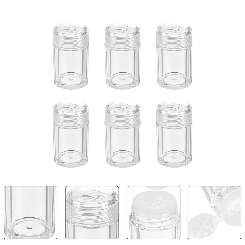 

Mini Loose Powder Bottles Empty Refillable Clear Makeup Cosmetic Box Sifter Lids Glitter Face Eye Shadow Holes