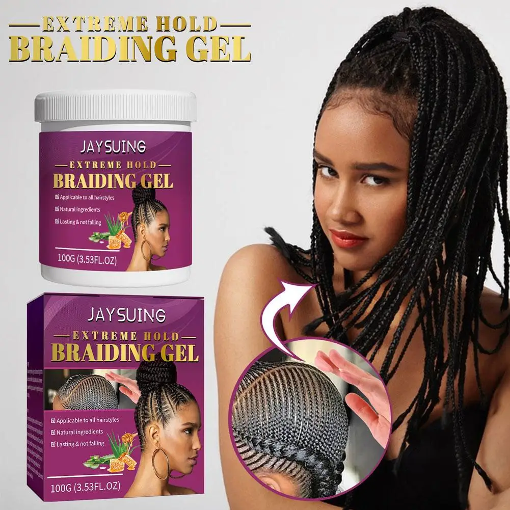 Description Picture 2 of itemBraiding Gel African Curly Hair Braid Gel Hair Locking Twist Hold Styling Broken Hair Finishing Anti-Frizz Hair Shaping Gel