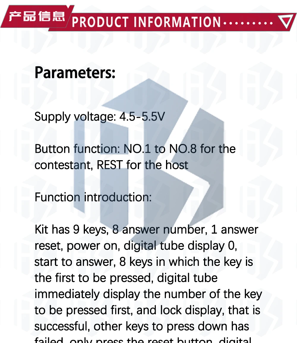 1 ~ 10PCS Acht Person Responder Diy Kit 8 Kanal Antwort Lehre Praxis Schweißen CD4511 8Bit Antwort Gerät Suite – Detail 2