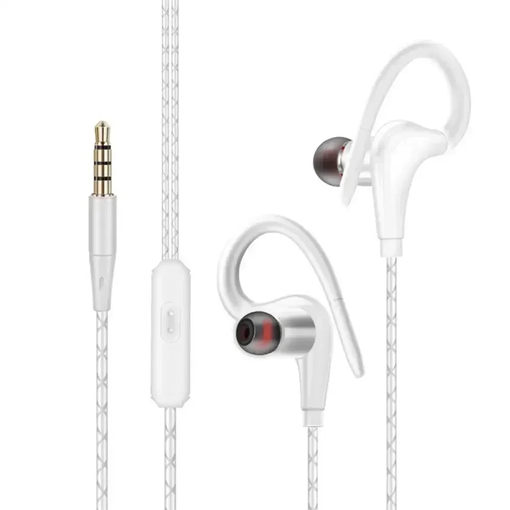 Waterproof Sport Wired In-Ear Earphones with High-Definition Bass & Ear Hook Design