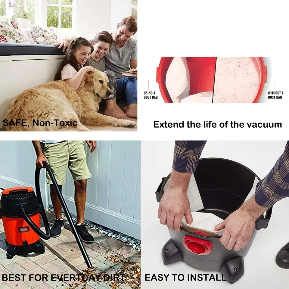 Craftsman Gallon Shop Vac Bags 5-Pack Shop Vac Filter Bags