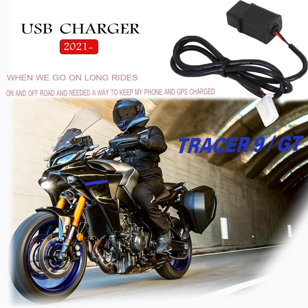 

For Yamaha Tracer 9 / GT Tracer9 TRACER 9 2021- 2022 Motorcycle Accessories Charger Waterproof Support Cellphone New USB Socket