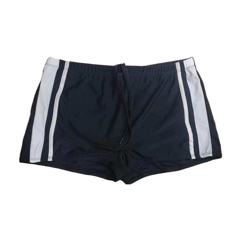 BOYTHOR Men's Swimming Boxers Color Contrast Stitching Inner Lacing Fashion Sexy Beach Swimming Boxers