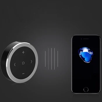 Pulsante di controllo remoto del volante dell'auto senza fili Bluetooth a 5 tasti universale per kit per auto Android IOS Pulsante del volume multimediale per lo styling