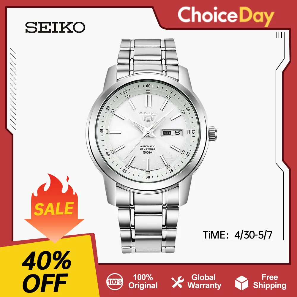 SEIKO 5 Men Watch Automatic Mechanical Watches 5bar Waterproof Luminous  Japanese Original Stainless Steel Watch