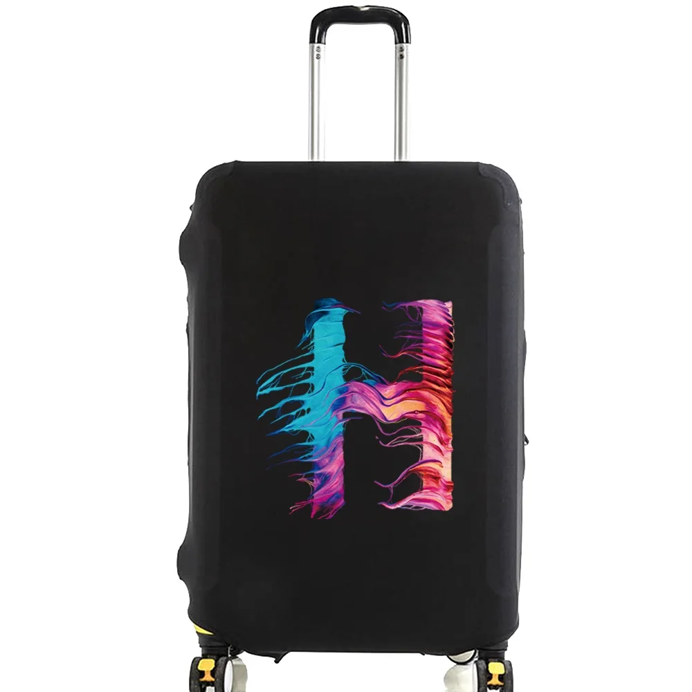 Luggage Protective Cover for 18-28 Inch Fashion Paint 26 Letter Serie Pattern Suitcase Elastic Dust Bags Case Travel Accessories 3