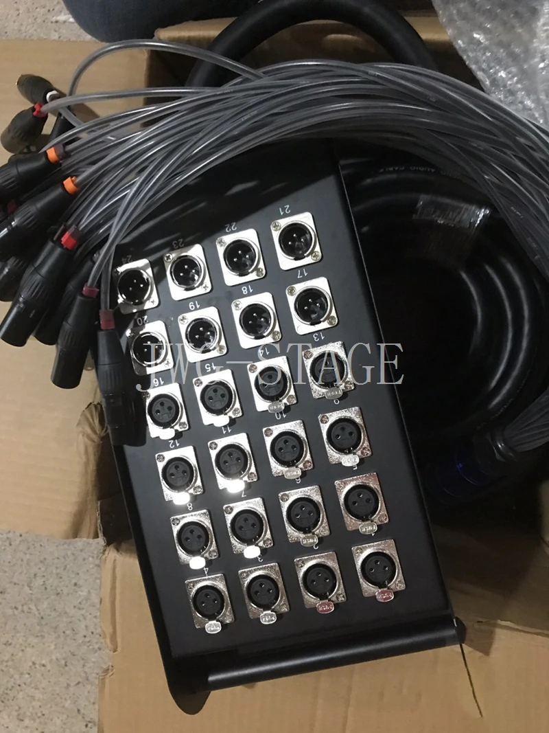 20Meter 24CH 18 Input 6 Output 20meter Stage Audio Cable Box Signal XLR Signal Cable Box