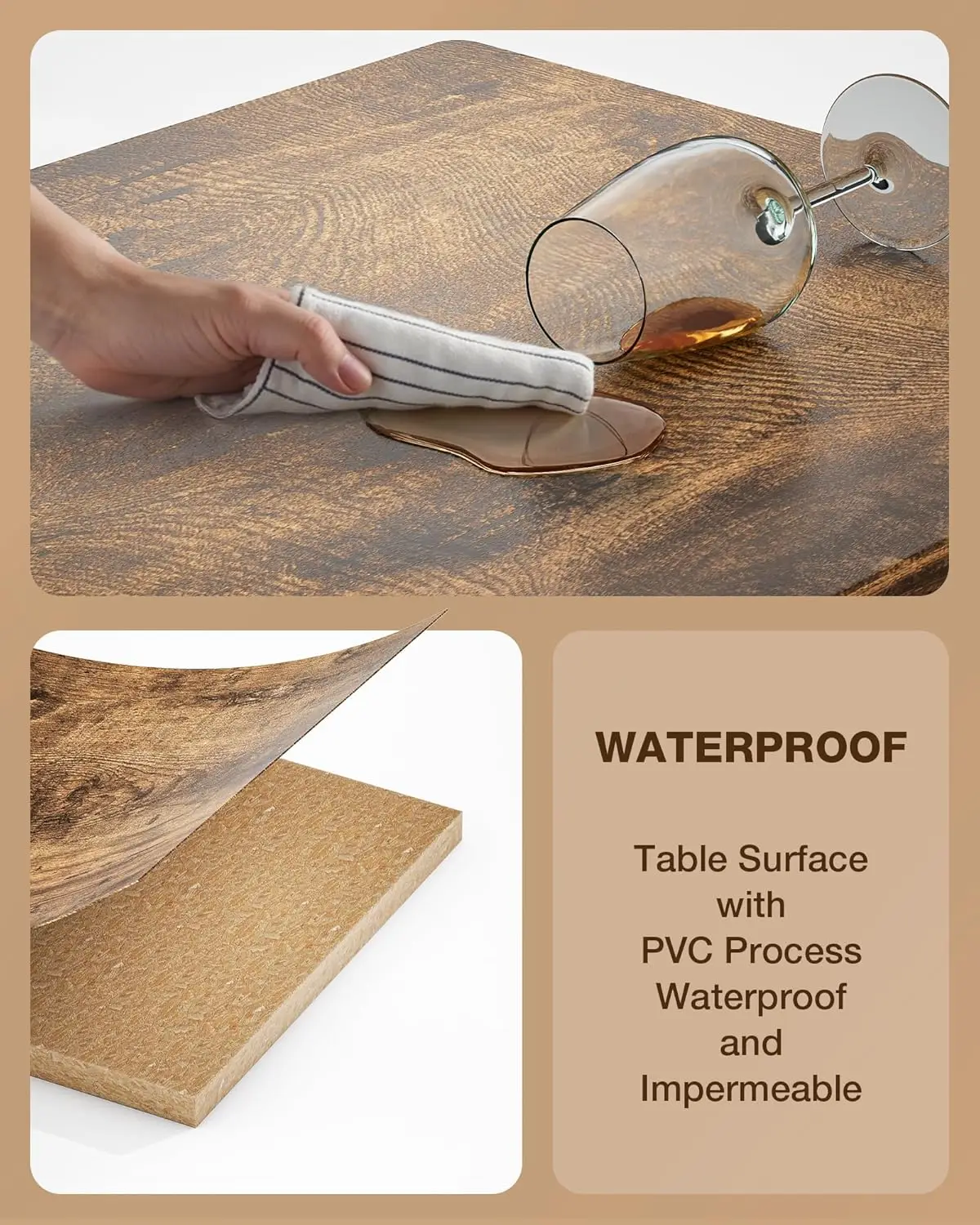 3-Piece Bar Table Set for 2, Bar with Stools & 2 Storage Shelves, Small Bar Set with Glass Rack