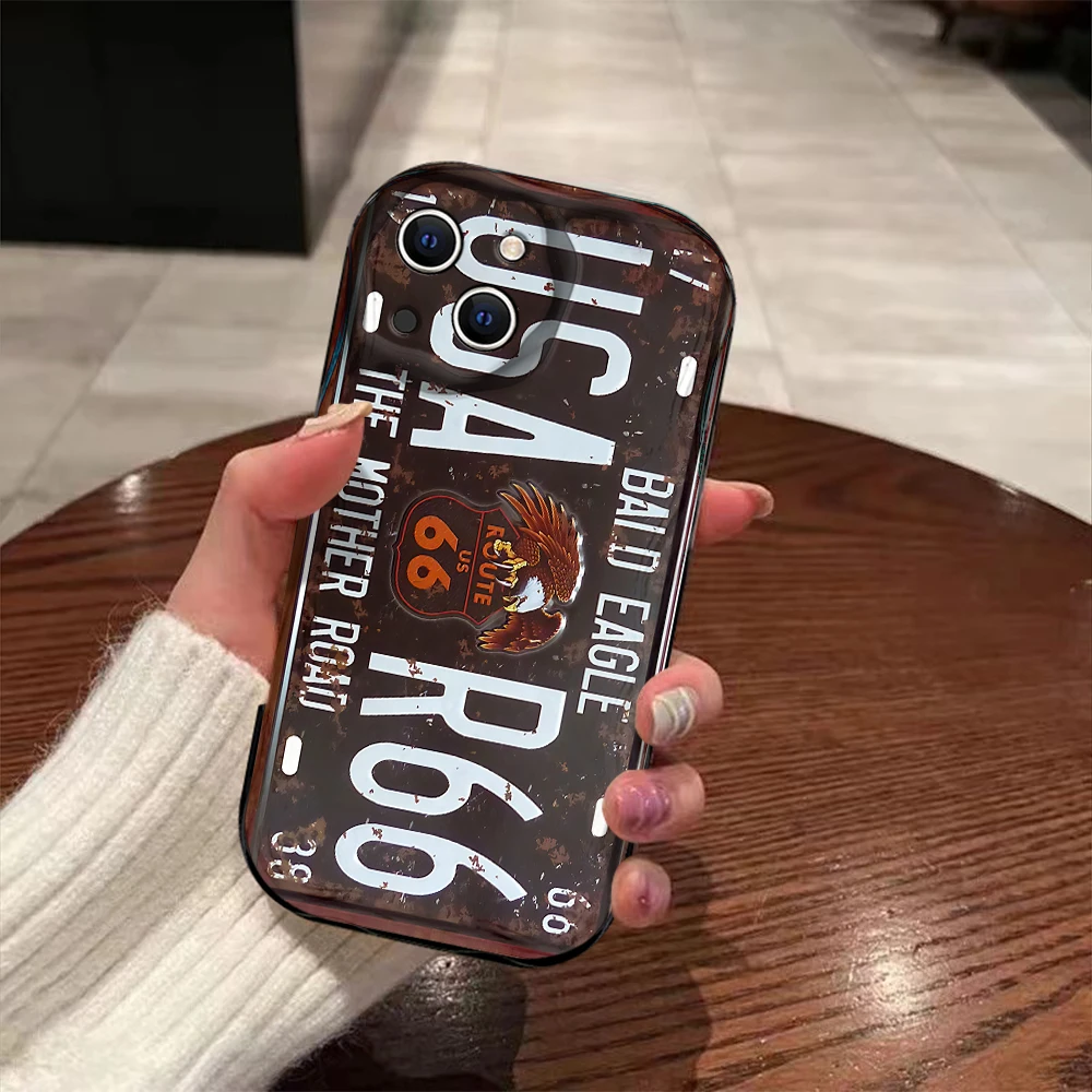 Vintage License Plate Design Phone Case - 3D Wave Soft TPU Back Cover