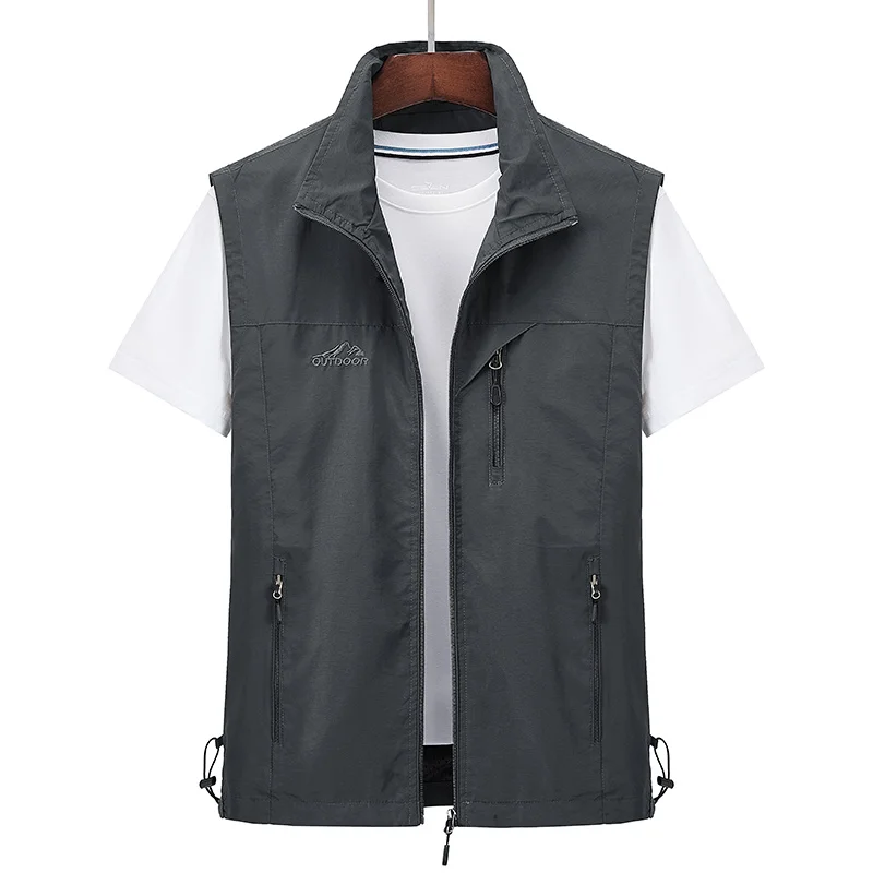 Gilet fin en titane pour homme, veste respirante, gilet à séchage rapide, décontracté, jeune, d'âge moyen, printemps, automne