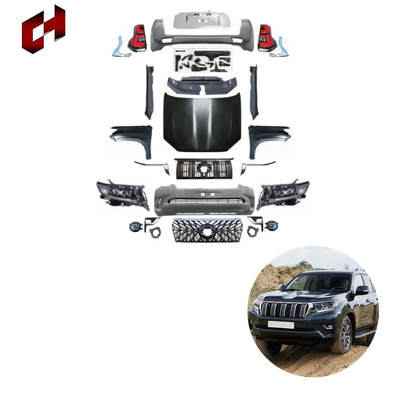 HotFront Rear Bumpers Lights Hook Bonnet Fender Car Bodi Parts Bodykit Wide Bodi Kits For  Prado 2010-2014 To 2018