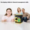 Electronic Piggy Bank Automatic Mini Safe Coins Cash Saving Money Box Password Counter Code Key Lock Coin Bank ATM Child Gift 5