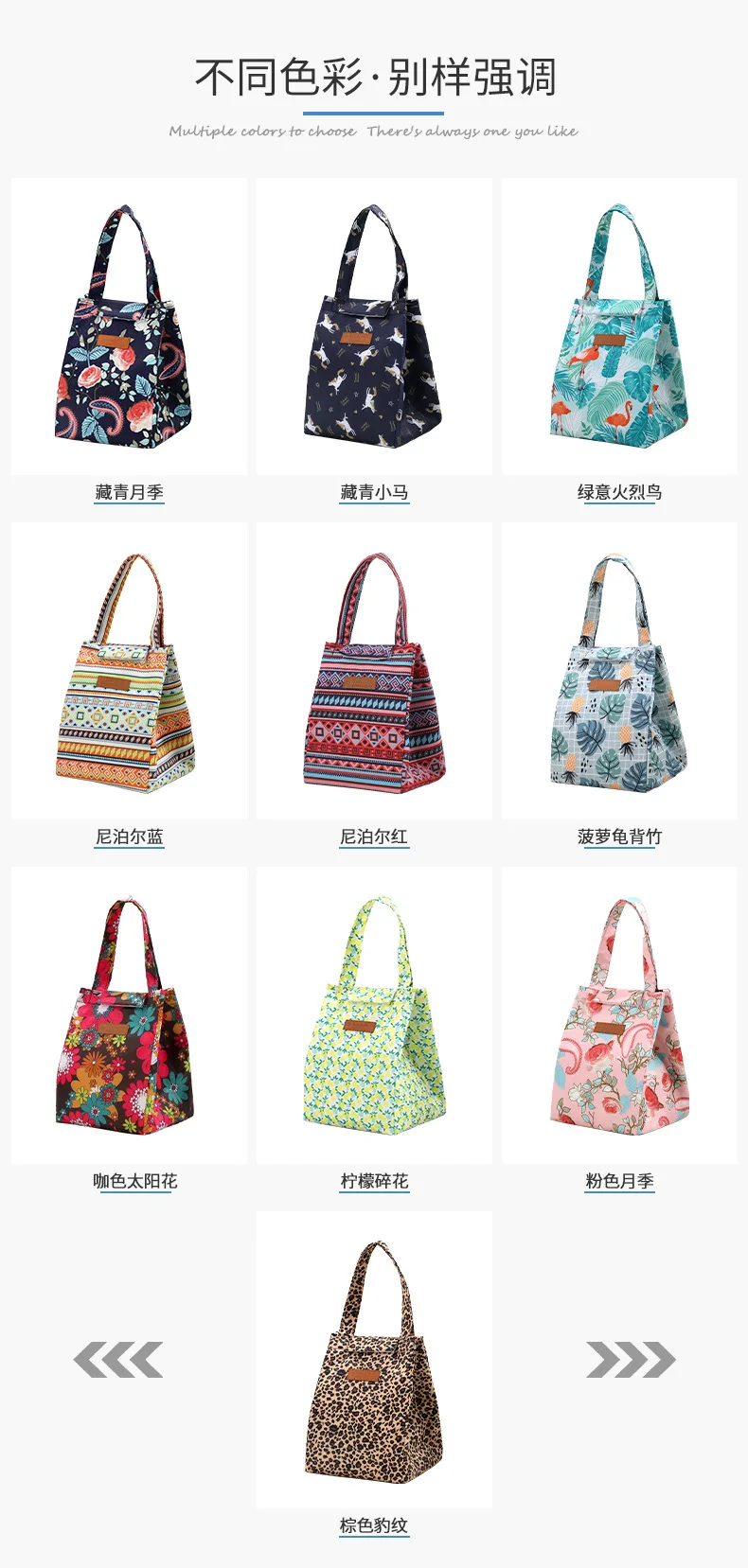 Description Picture 4 of itemFashion Insulated Lunch Bags For Men Women Breakfast Box Organizer Waterproof Camping Food Drink Cooler Bag Picnic Travel