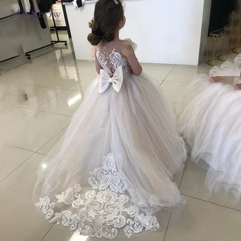 فستان أميرات بناتي بتول ودانتيل بلا أكمام — صورة 6