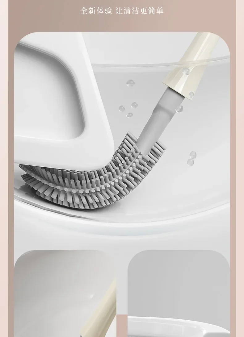 Description Picture 4 of item2024 New Toilet Brush Set with Wall-Mounted Holder for Efficient Bathroom Cleaning