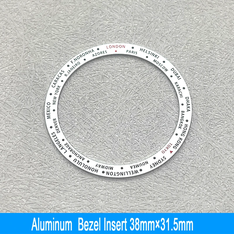 38 mm * 31,5 mm flacher Aluminium-Lünetteneinsatz, passend für SKX007 SKX009 SRPD NH35 NH36 Uhrengehäuse, Herrenuhr-Ring-Teile – Detail 11