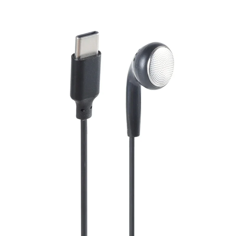 Enkelzijdige oortelefoon, mono-koptelefoon met snoer, USB Type-C oordopjes_voghion.com