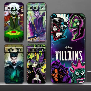 Google Pixel 8 7A 7 6A 6 5A 5 4 4A XL 5G Black Silicon Shockproof Shell Phone Case “The Witch – Maleficent Disney”