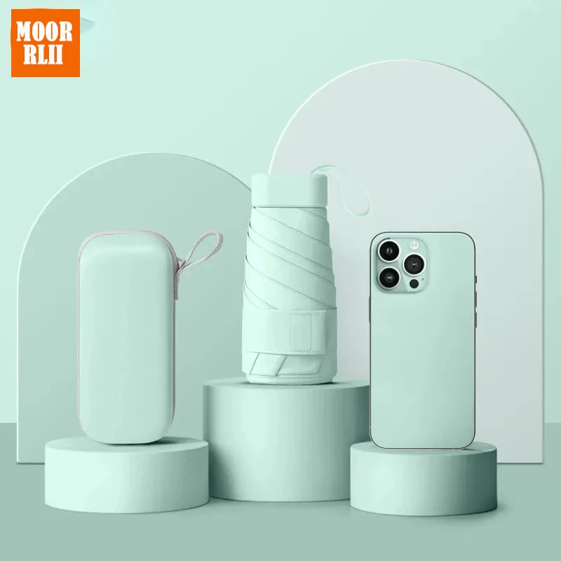 

Новинка 2023, зонтик с 6 ребрами, маленький мини-зонтик 90 см, зонтик от солнца с защитой от ультрафиолета, легкий, удобный в переноске личный зонтик