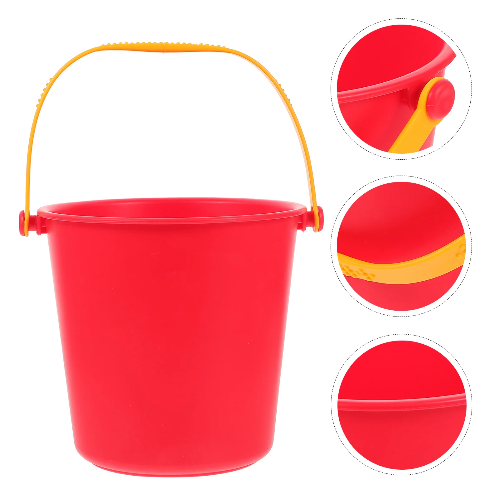 Toys Beach Bucket Play Sand Children's Portable Multi-use Outdoor Lightweight Buckets Playing Red 4