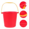Toys Beach Bucket Play Sand Children's Portable Multi-use Outdoor Lightweight Buckets Playing Red 4