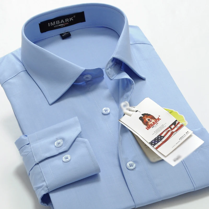 Formal Dress Shirts Men Long Sleeve 