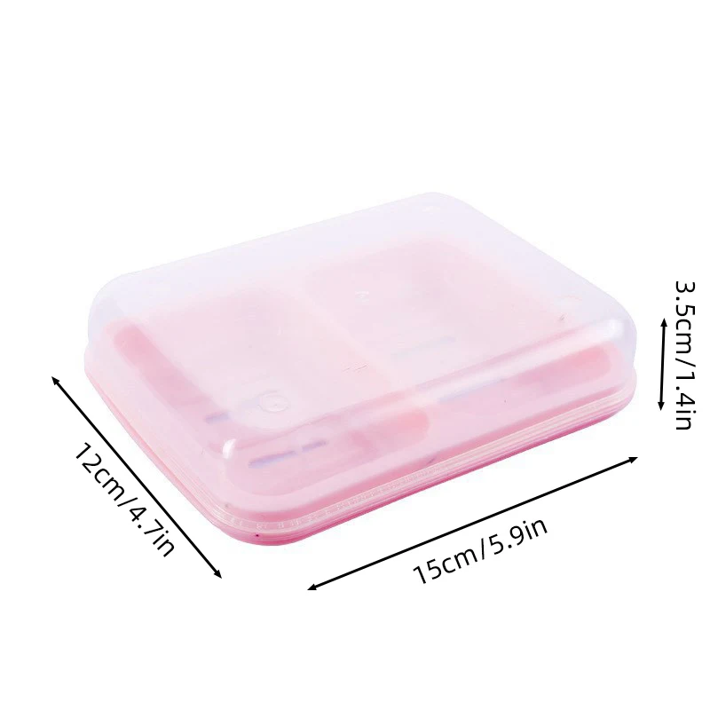 Double Grid Soap Dish with Lid Creative Portable Soap Box Drain Soap Storage Case Bathroom Accessories